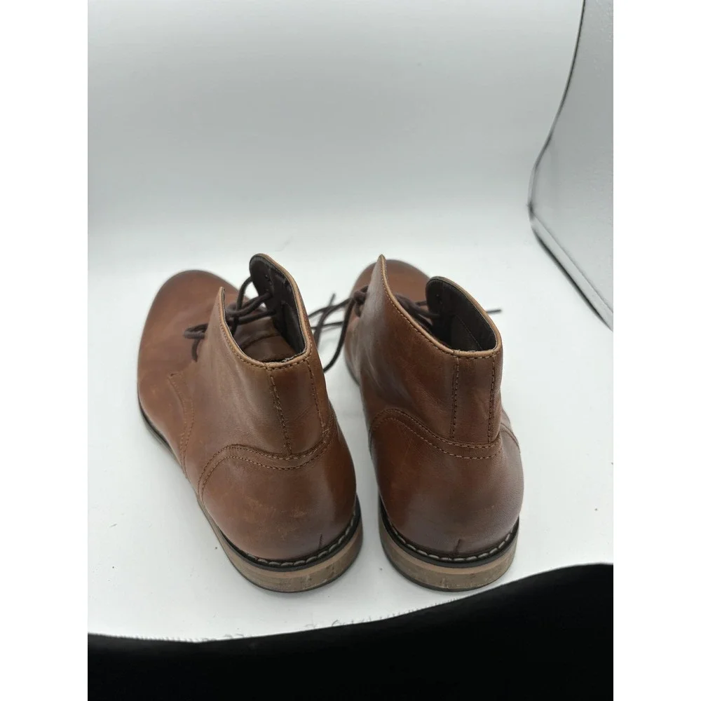 Brown Leather Chukka Dress Boots Mens Size 8‎ Ankle Lace Up Casual Work